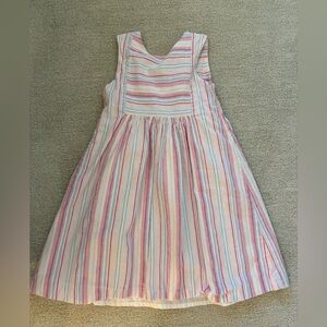 Luli and Me Striped Pink and White Kids Dress in 6x